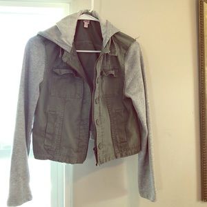 Bran new army green jean boho chic jacket